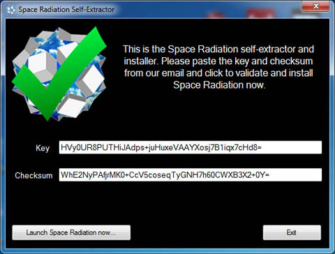 Space Radiation self-extractor after installation