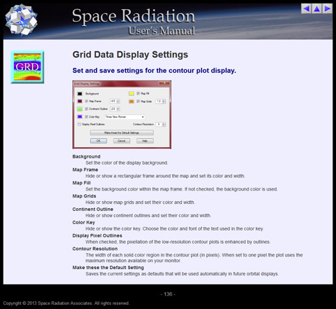 Space Radiation 7 sample manual page